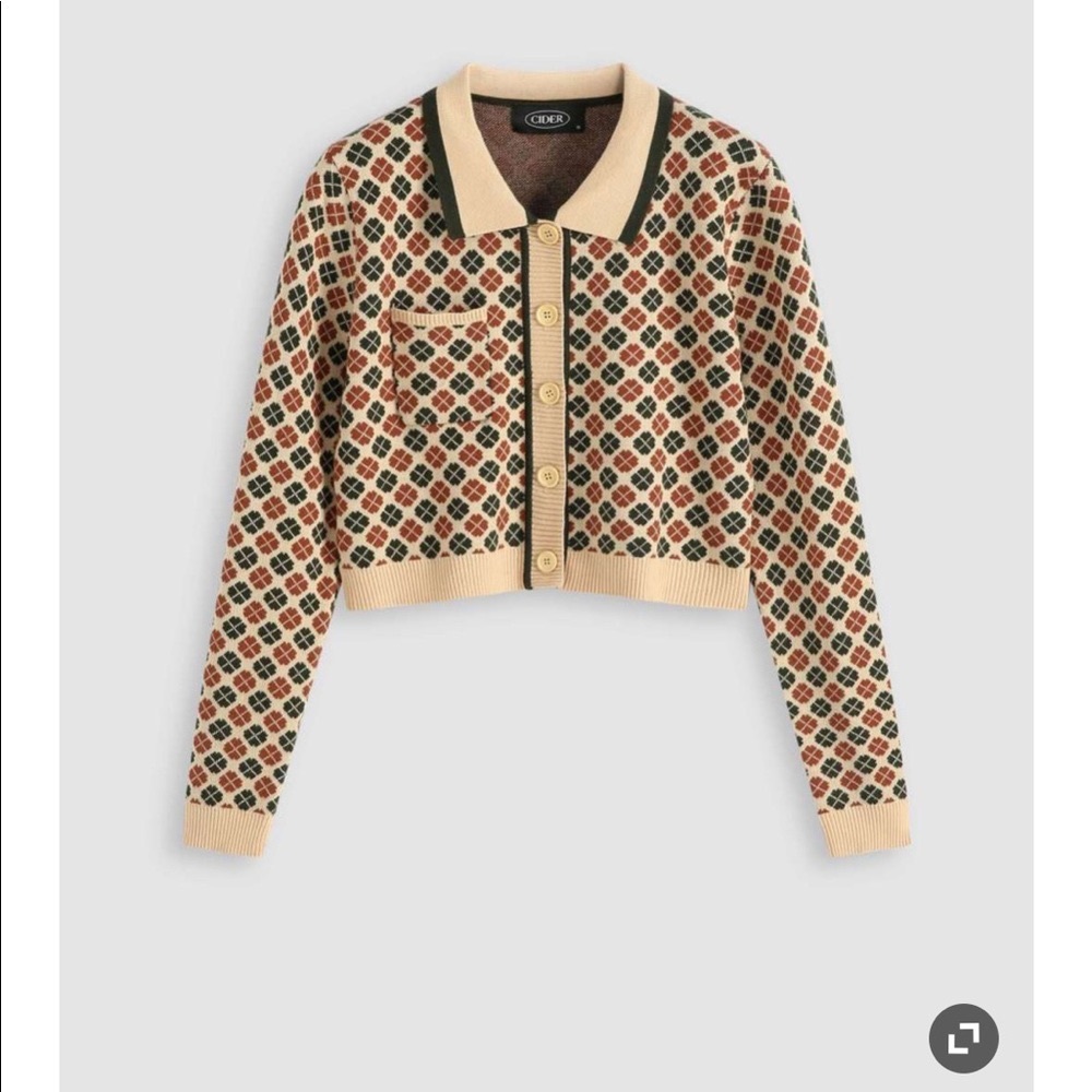 NWT! Small Lucky Clover Knit Cider Cardigan